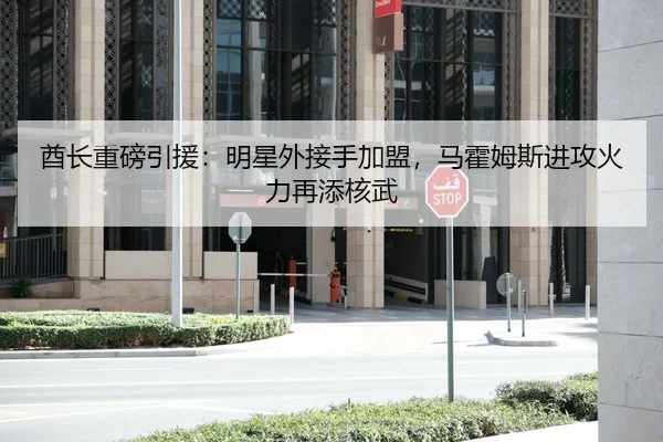 酋长重磅引援：明星外接手加盟，马霍姆斯进攻火力再添核武